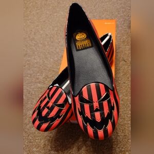 Strange Cvlt Striped Pumpkin Jack Flats